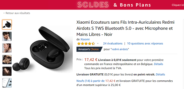 fiche produit vente sur Amazon