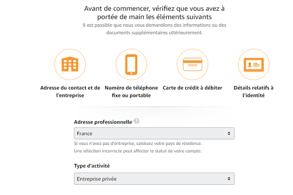 créez compte vendeur Amazon