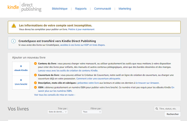 direct publishing amazon auto publication