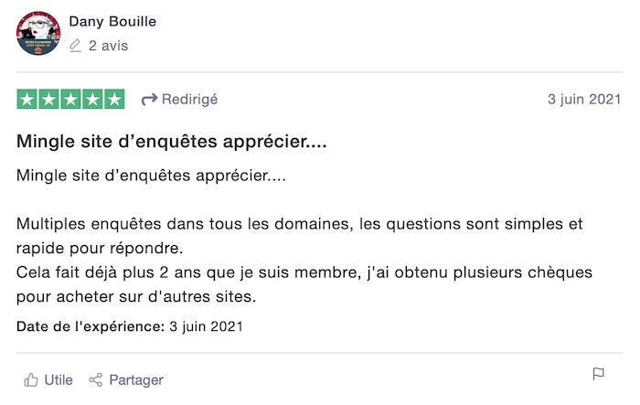 Avis 1 sur Mingle 