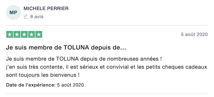 Avis 2 sur Toluna 